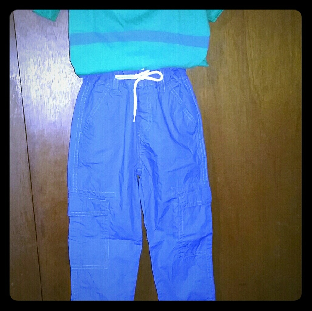 T-shirt and cargo pants